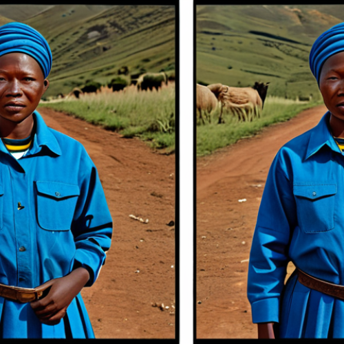 Here are two image prompts for Stable Diffusion XL, based on the provided text about digital transformation in Lesotho: